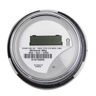 Milbank Cl200d 200amp 120/240volt Single Phase Digital Watt Hour Sub Meter • $100