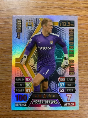 £4 • Buy Match Attax Joe Hart 3 X Cards Inc One Hundred Club And Man Of The Match