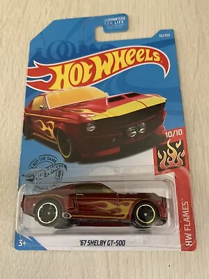 1 2019 Hot Wheels HW Flames Red ‘67 Shelby GT-500 • $1.86