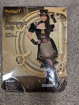 Steampunk Lady Costume Adult Small 4-6 Halloween Cosplay Spirit Halloween • $19