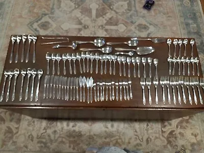  Eldan Nickel Silver Flatware Silverware  Set 95 Pieces • $175