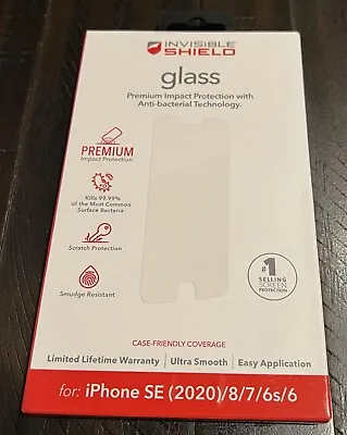 $8.99 • Buy ZAGG Glass Screen Protector For IPhone SE 2020/2022 / 8 / 7 4.7 - Anti-Bacterial