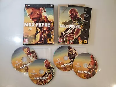 Max Payne 3 PC Game 4 Disc And Manual Used Condition  • $13.81