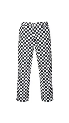 Portwest Chessboard Chefs Trousers S068 Chef Kitchen Restaurant Catering • £17.50