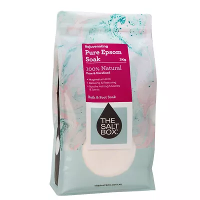 The Salt Box Natural Epsom Salts 3kg - Bittersalz - Food Grade • $19.95