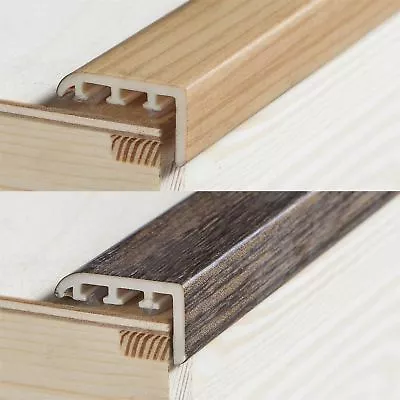 1000mm X 25mm X 15mm UPVC WOOD EFFECT STAIR EDGE NOSING TRIM PVC E32 • £2.99