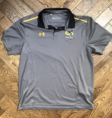 Mens Under Armour LONDON WASPS RUGBY UNION SHIRT JERSEY Size L Fitted • £19.99