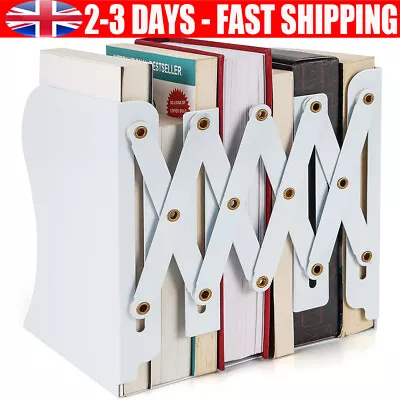 Book Ends Durable Metal Bookends Adjustable Book Ends Expanding Heavy Duty Book • £9.92