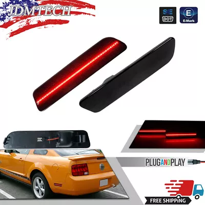 For 2005-2009 Ford Mustang Smoke Lens Rear Bumper Side Marker Blinker LED Lights • $19.99