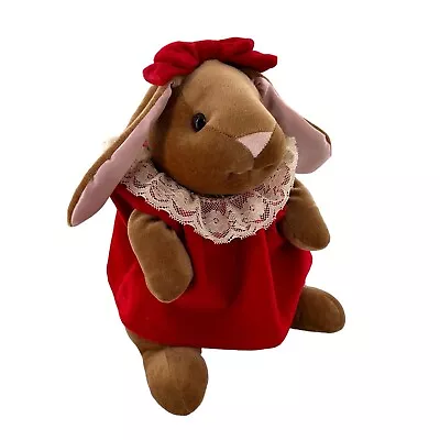 1985 Toys R US VELVETEEN RABBIT Plush Girl Bunny Red Christmas Easter Retro Vtg • $18.97