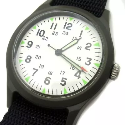 Alpha Industries Alw-46374 Vietnam Watch Wristwatch White Olive Black • $101.50