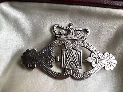 Antique Edinburgh Silver Mark J L Crown Mary Stuart Heart Brooch Luckenbooth. • £29.99