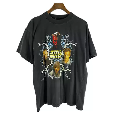 Vintage 1999 Star Wars Episode One Phantom Menace Lightning Tee - Size L • $90.99