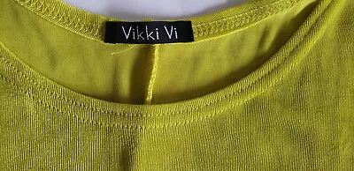 Vikki Vi  Green Slinky Tank Top Stretch Solid Sleeveless • $24
