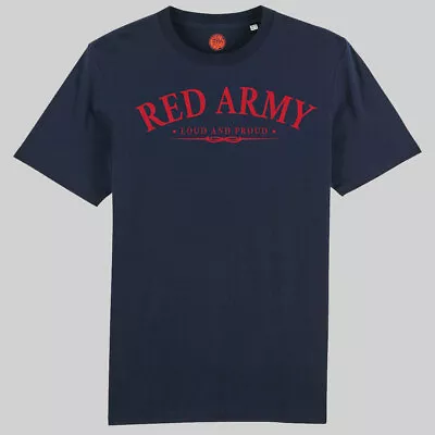 Red Army Navy Organic Cotton T-shirt For Fans Of Manchester United Gift • £19.99