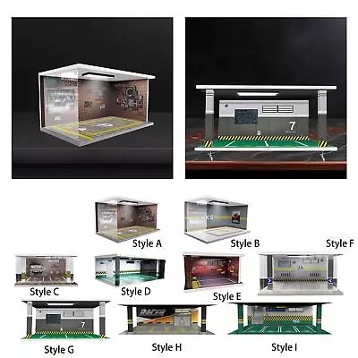 Diecast Car Garage Display Case Collectible Car Display Cabinet Parking Lot • $34.45