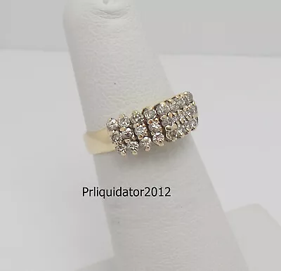 Vintage 1/2CT Diamond Anniversary Wedding Band Bridal Ring 14K Yellow Gold • $349.99