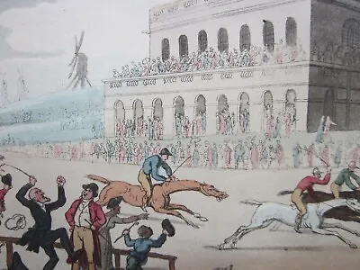 £10 • Buy Four Antique Etching's C.1813, DOCTOR SYNTAX, Horse Racing, Thomas Rowlandson