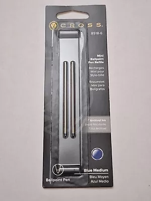 Cross 8518-6 Mini Ballpoint Pen Refills Blue Medium  • $20