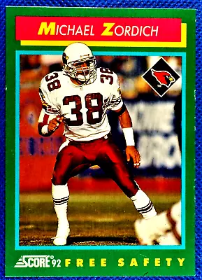 1992 Score Football Card #269 Michael Zordich RC (Phoenix Cardinals)  ....S00131 • $1.25