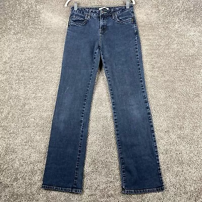 Cabi Straight Denim Jeans Women's Size 4 Blue Mid Rise Medium Wash 5-Pocket • $18.95