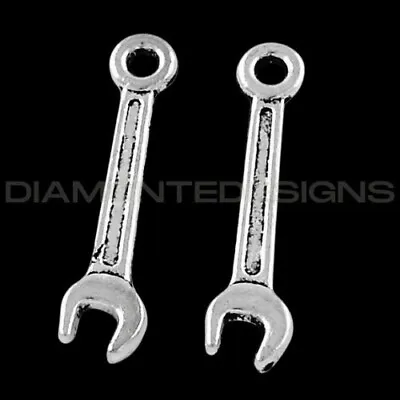 10 Pcs - Tibetan Silver Spanner DIY Tool Charms Fathers Day Jewellery UK J284 • £2.30