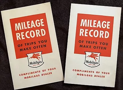 1950s Mobilgas MobilOil Mileage Records Lot Of 2 • $3.50