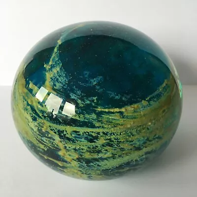 Beautiful Mdina Natural Swirling Design Glass Paperweight Ornament • £10