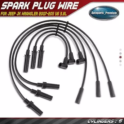 $30.99 • Buy 6pcs Spark Plug Wire Set For Jeep JK Wrangler 2007 2008 2009 2010 2011 V6 3.8L