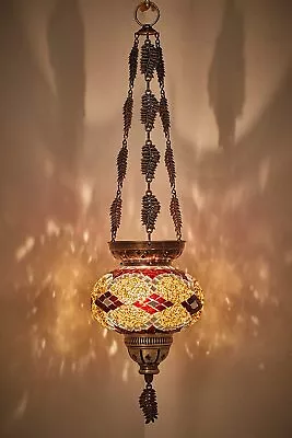 DEMMEX Handmade Turkish Moroccan Mosaic Boho Hanging Lantern Candle Holder • $49.80