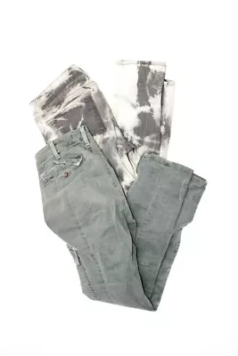 J Brand Women's Cargo Tie Dye Skinny Jeans Green Gray Size 27 28 Lot 2 • $42.69