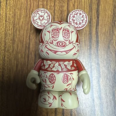 DISNEY Vinylmation Paper Cut Red And Cream 3  MICKEY MOUSE 2012 D-Tour Cute Gift • $14.90