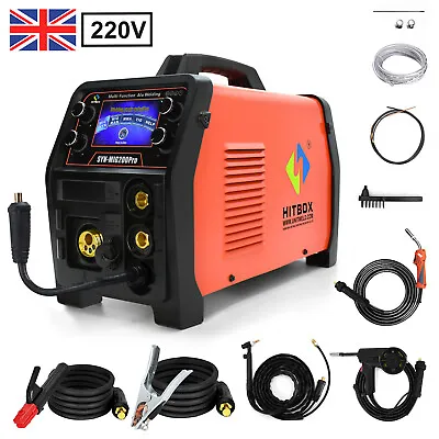 5 In1 Mig Welder Aluminum 200a 220v Gas Gasless Inverter Tig Mig Welding Machine • £579.99