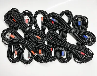 100pcs 6ft 8-Pin USB Charger Cable Heavy Duty Cord For IPhone 14 13 12 11 XR 8 7 • $99