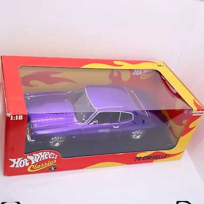 Hot Wheels Classics 1:18 Limited Edition 1970 Purple Chevelle New Sealed In Box • $75