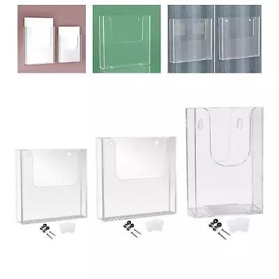 Brochure Holder Wall Mounted Booklet Display Stand Literature Storage Rack • £9.58