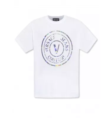 $MSRP $220 Versace Jeans Couture White  LOGO T-shirt Size XXL | OPEN TO OFFERS • $33