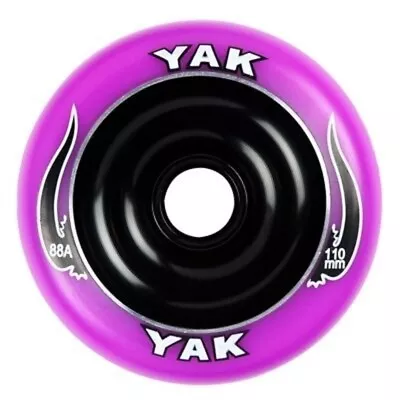 YAK SCAT FULL Metal Core Scooter Wheel 110mm X 88a  PURPLE/BLACK • $14.99