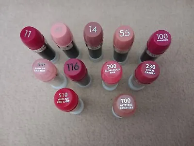 Rimmel Lasting/Moisture Renew Lipstick Sample Size/C2000 Sample Eyeshadow Refill • £1