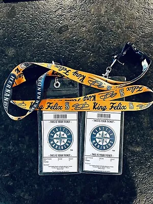 2 Seattle Mariners King Felix Lanyards Ticket Holders Tickets Game 6.12.2018 • $20