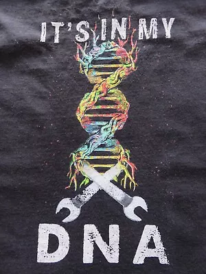 It's In My DNA Black Muscle Tank T Shirt Construction Handyman Wrench Grunge XL • $10.21