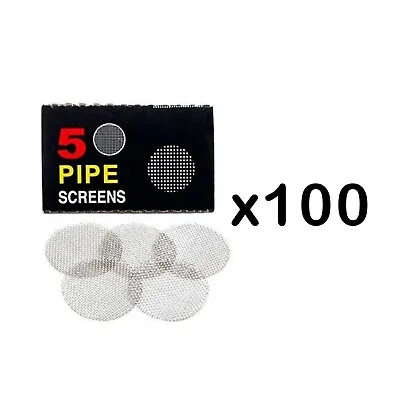 500 X Metal Pipe Screens Smoking Screen Filter Premium Gauze Standard Size 5x100 • £9.99