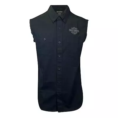 Harley-Davidson Men's Sturgis Bar & Shield Harley Text On Back Sleeveless Vest • $42.25