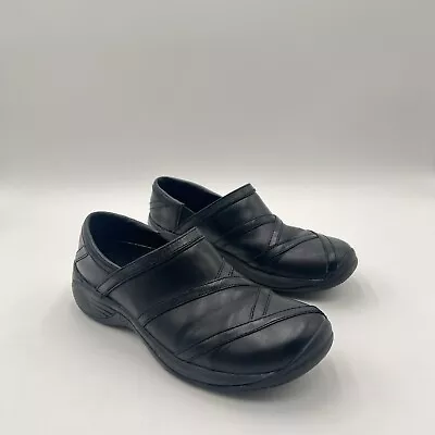 Merrell Women’s Size 10 Encore Eclipse Smooth Black Leather Slip On Shoes • $24.99