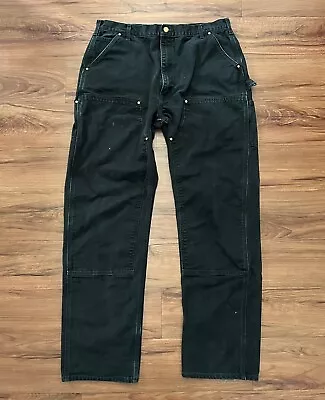$39.99 • Buy Vintage Carhartt Double Knee Black Missing Tag Made In USA Pic For Measurement
