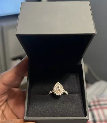 $1850 • Buy Zales Pear-Shaped Rose Gold Teardrop Engagement Ring 1.0 CTTW   Orig. Price 2750