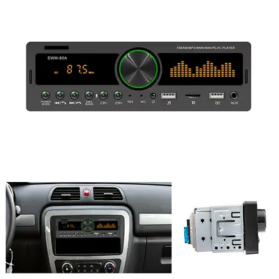 12V Bluetooth Stereo Radio MP3 Player AUX USB TF FM Audio Fit For Car Truck SUV • $40.40