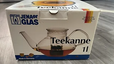 RARE Vintage Teekanne Jenaer Glas  1 Liter Tea Pot Glass New In Box • $159