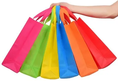 £17.89 • Buy 30 Pack Of Non-woven Party Bags Treat Tote Bags With Handles With 6 Colours