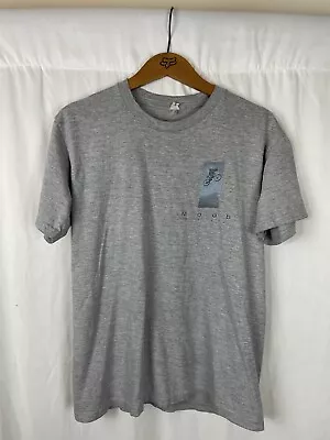 Vintage 2003 Moab Utah Mountain Bike T Shirt Size Large Gray Bike Graphic Tee • $25